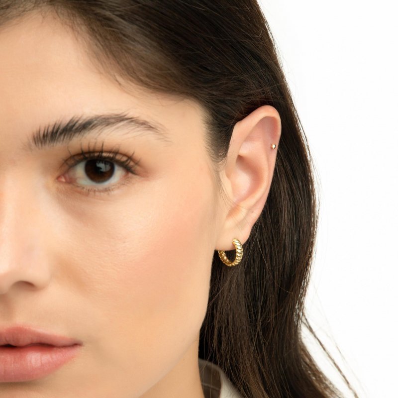 Flor Twisted Small Hoops