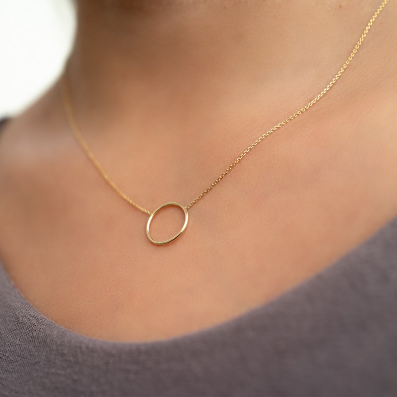 Alin Open Circle Necklace